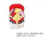 Ziggy Stardust David Bowie Enamel Pin / Badge