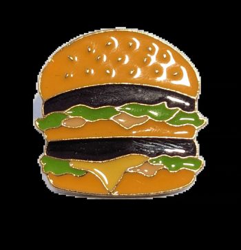 Burger Enamel Pin / Badge