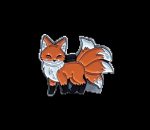 Fox Tails Enamel Pin / Badge