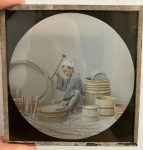 Antique Magic Lantern Glass - Japanese Craftsman 