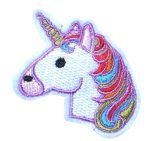 Unicorn Embroidered Patch - Rainbow Mane