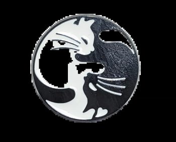 Ying&Yang Cats Enamel Pin / Badge