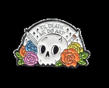 Till Death Do We Art Enamel Pin / Badge