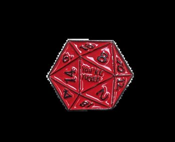 Natural D20 Enamel Pin / Badge