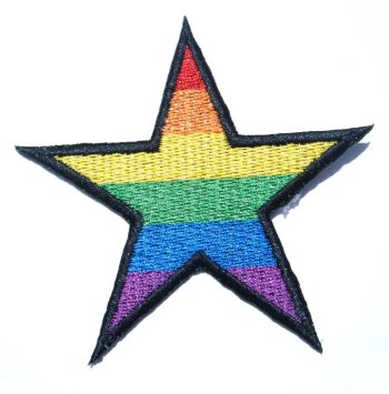 Rainbow / Gay Star Embroidered Patch