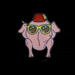 Friends Turkey Head Enamel Pin / Badge