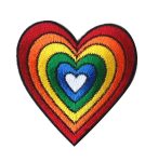 Rainbow / Gay Heart Embroidered Patch #2