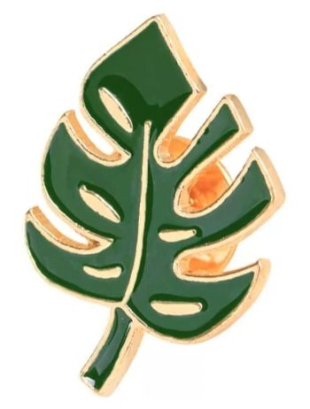 Monstera Leaf Enamel Pin / Badge-1