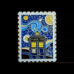 Starry Night Doctor Who Enamel Pin / Badge