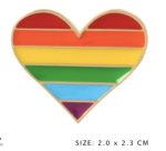 Rainbow Pride Heart Enamel Pin / Badge