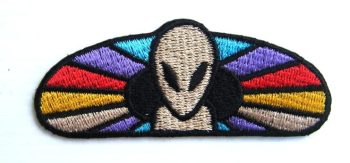 Rainbow Alien Embroidered Patch