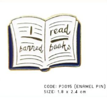 I Read Banned Books Enamel Pin / Badge