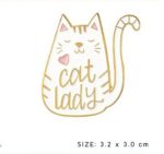 Cat Lady Enamel Pin / Badge