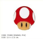 Super Mushroom - Super Mario Brothers Enamel Pin / Badge