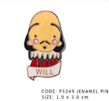 William Shakespeare Enamel Pin / Badge