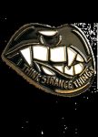 I Think Strange Things Lips Enamel Pin / Badge