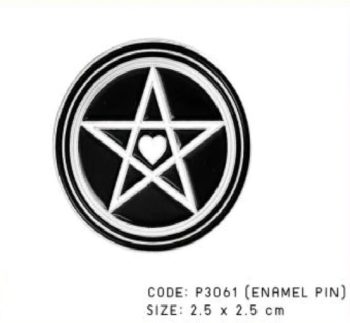 Heart Pentagram Enamel Pin / Badge