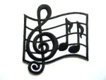 Musical Notes Embroidered Patch