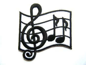 Musical Notes Embroidered Patch