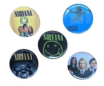 Nirvana Badge Button Set - 5 badges!