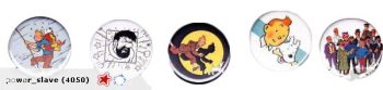 Tintin Badge Button Set - 5 badges!