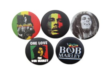 Bob Marley Badge Button Set - 5 badges!