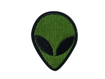 Alien Face Embroidered Patch