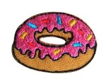 Pink Donut Embroidered Mini Patch