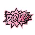 Pow! Embroidered Patch - Pink