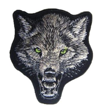 Snarling Wolf Embroidered Patch