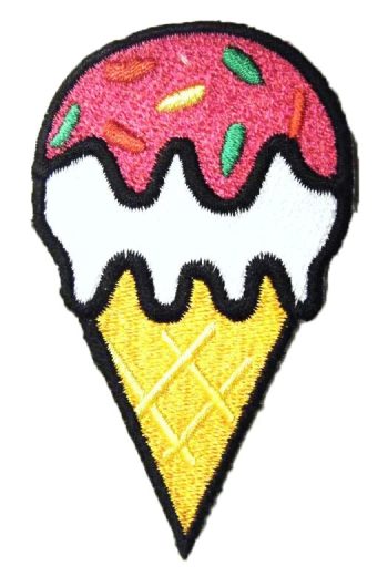 Ice Cream Embroidered Patch