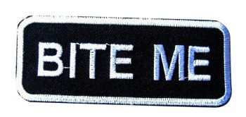 Bite Me Biker Embroidered Patch