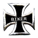 Iron Cross 'Biker' Embroidered Patch