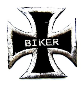 Iron Cross 'Biker' Embroidered Patch