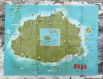 Vintage Map of Fiji - m76