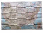 Large Vintage Map of The USA  - National Geographic - m81