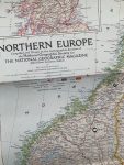 Vintage Map of Northern Europe - National Geographic - m100