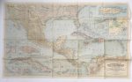 Large 1947 Vintage Map of The Caribbean  - National Geographic - m125