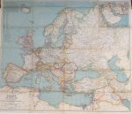 Vintage 1940 Map of Europe  and the Near East - National Geographic - m144