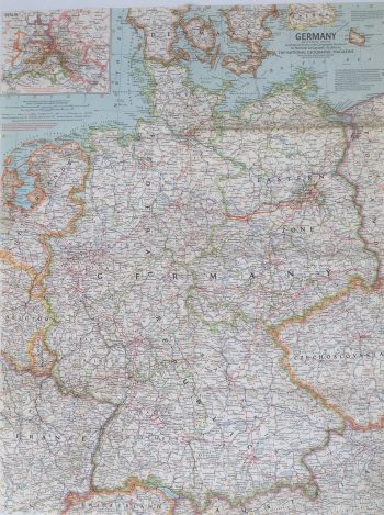 Vintage Map of Germany - National Geographic - m165