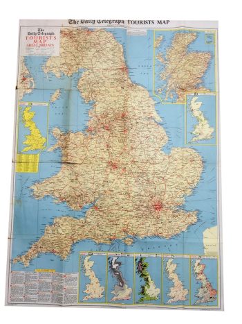 Vintage Great Britain Tourists Map - m27