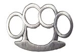 Embroidered Rockabilly Patch - Brass Knuckles