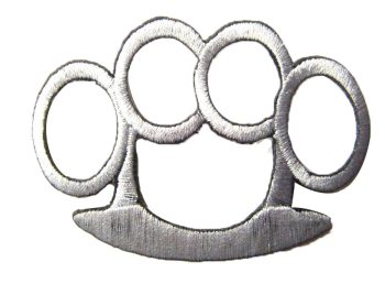 Embroidered Rockabilly Patch - Brass Knuckles