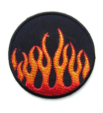 Flames Embroidered Patch