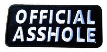 Official Asshole Biker Embroidered Patch
