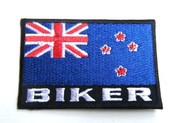 New Zealand NZ Biker Embroidered Patch