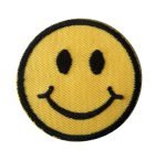 Smiley Face Embroidered Patch - Small