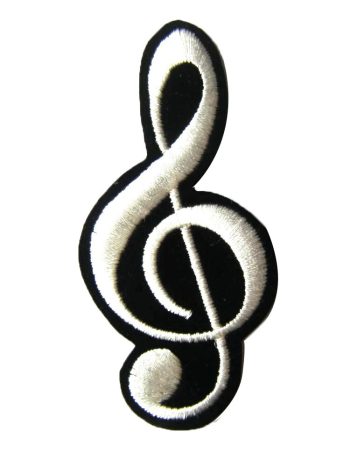 Treble Clef Embroidered Patch