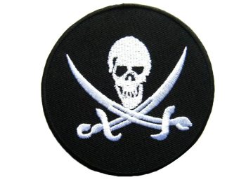 Pirate Skull Embroidered Patch