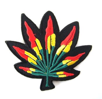 Rasta Weed Leaf Embroidered Patch
